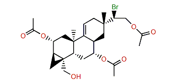 15-Bromo-2,7,16-triacetoxy-19-hydroxy-9(11)-parguerene
